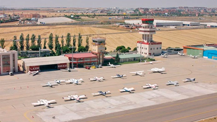 Pruebas de aviación en el aerodromo de Cuatro Vientos Madrid