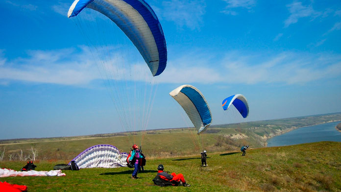 despegue y aterrizaje en parapente