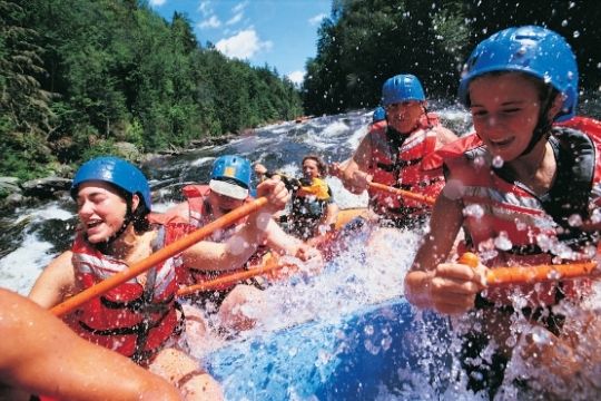 rafting con niños