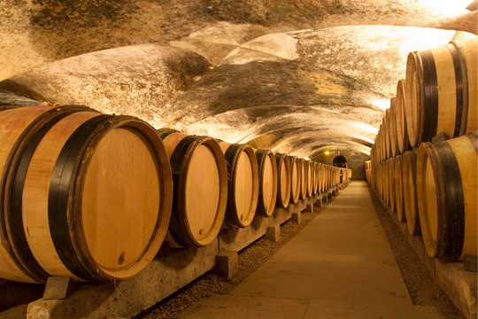 barriles de vino representando bodegas a visitar en la Rioja